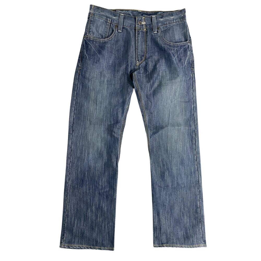 Levis 514 Vintage Jeans Mens‎ 32X30 Blue Streak Slim Straight Miner Flaps Skater